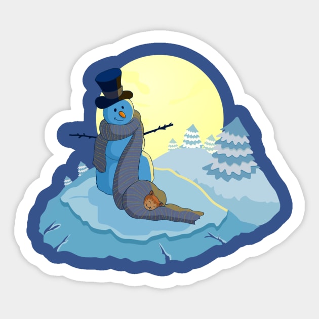 Best Winter Friends Sticker by AnishaCreations